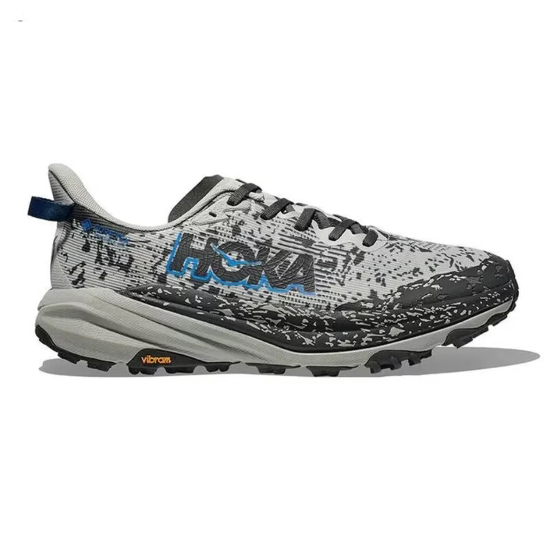 HOKA HOKA FOOT男女款飞速羚羊6运动休闲鞋 SPEEDGOAT 6 轻量透气越野跑鞋 星辰灰|太空蓝 45