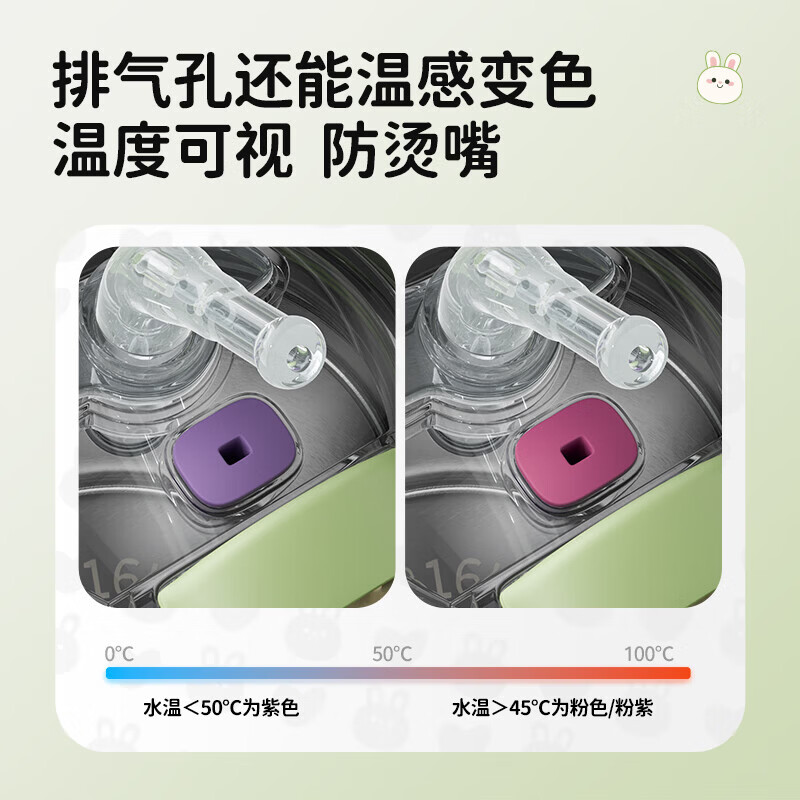 火火兔儿童保温杯水杯学饮杯不锈钢保温杯保温水壶外出上学男宝女宝 火火兔保温杯 340ml 青草绿