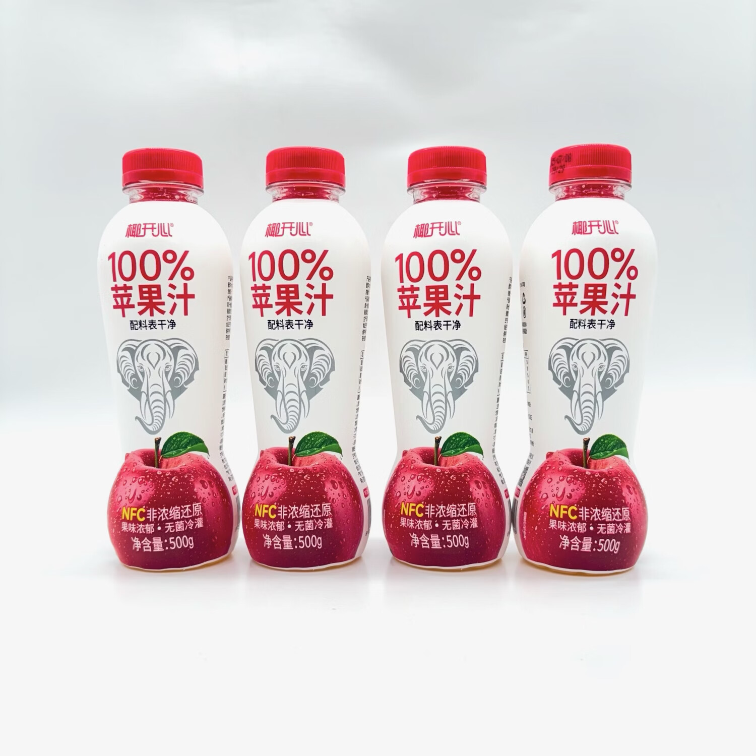 椰开心500ml椰开心100%苹果汁含NFC苹果汁原浆果汁过年瓶装饮料整箱批发 500ml椰开心苹果汁15瓶【整箱】