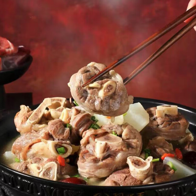 凘梦沅内蒙古羊小腿切块原切羊腱子切段清真羔羊腿肉骨棒烧烤生鲜冷冻  羊小腿整根切段4斤（含拐筋） 清真苏尼特乳羔羊