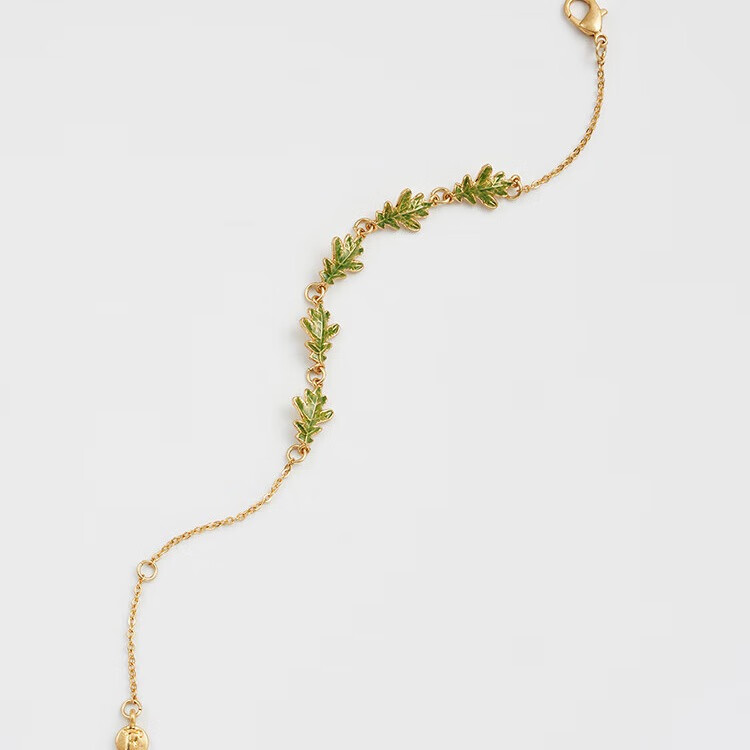 Fable【徐梦洁同款】橡树叶珐琅彩手链手饰小众设计高级感送女生 橡叶珐琅彩手链