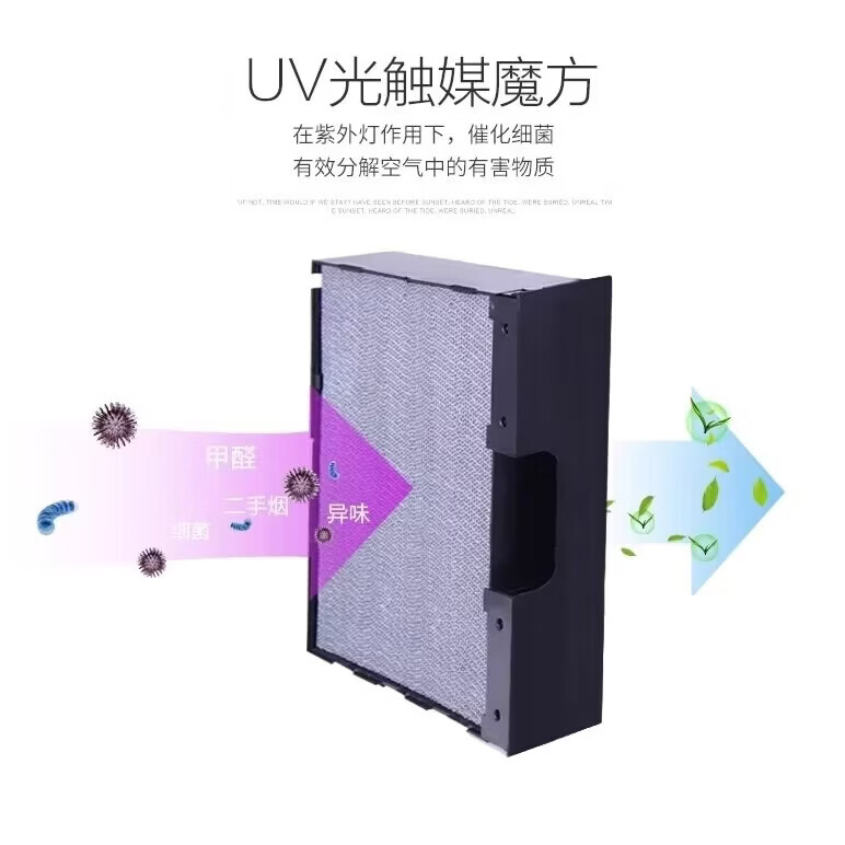 川腾无耗材空气净化器家用除甲醛二手烟PM2.5室内卧室内异味紫外线杀菌智能负离子可水洗 升级款无耗材白色杀菌除烟味除甲醛