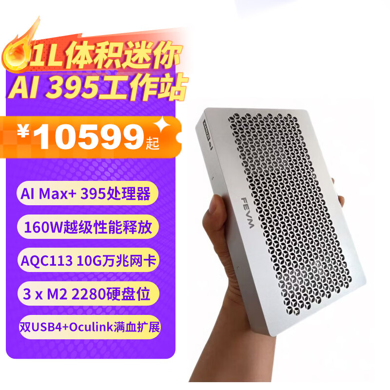 FEVM FAEX1 AMD AI MAX+395��������΢�����ܹ���վ��Ϸ�羺�������� 64G����Ӳ�� 10599Ԫ