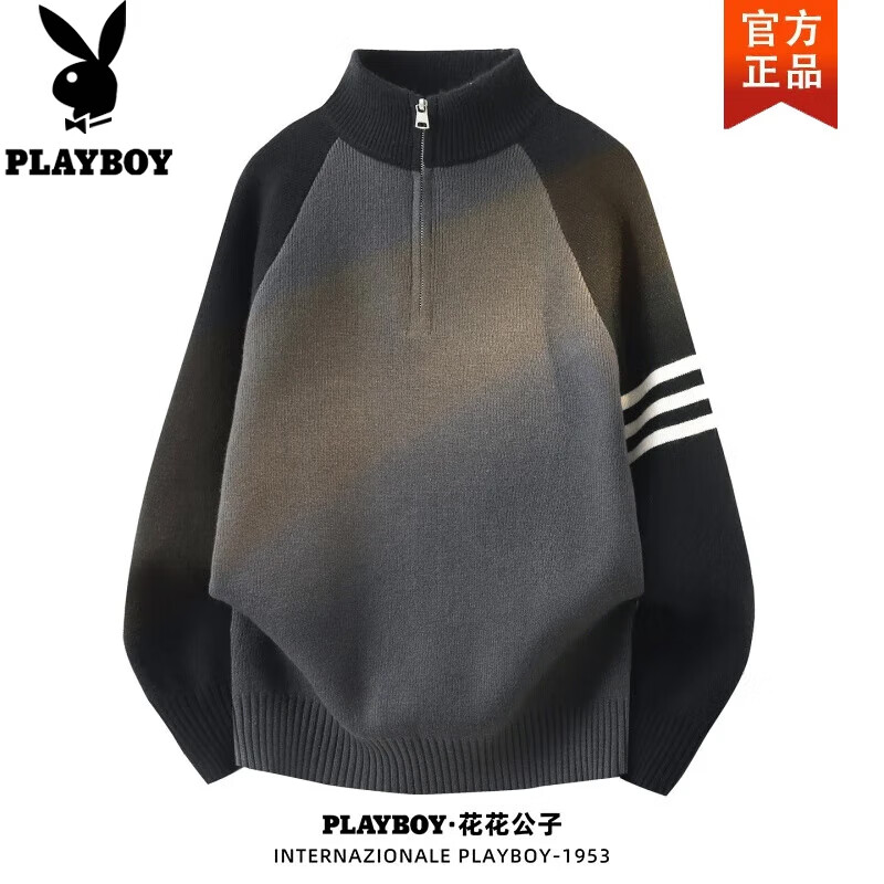 ���ڲ������������ӣ�PLAYBOY��2025�ﶬ�¿�ƴ������������ë����֯����ʿ��ͷ�ٴ�������·� Y1653���ɫ ����Ʒ�ʡ� 2XL ������130-150� 86.6Ԫ