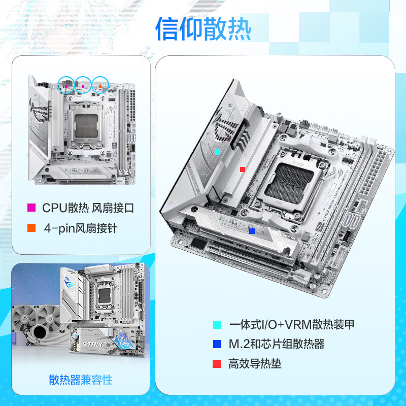 华硕 ROG STRIX B850-I GAMING WIFI7 W 迷你吹雪 图 5