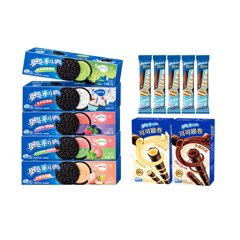 奥利奥超值购组合云朵蛋糕夹心饼干可可棒经典下午茶办公室小零食 奥利奥超值精选组合