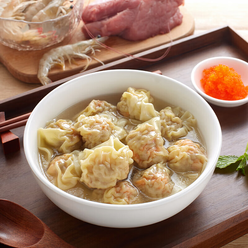 袁记味享袁记云饺 鲜虾蟹籽云吞馄饨饺子速食夜宵生鲜早餐水饺年货送礼 【人气推荐】鲜虾蟹籽云吞210g*4
