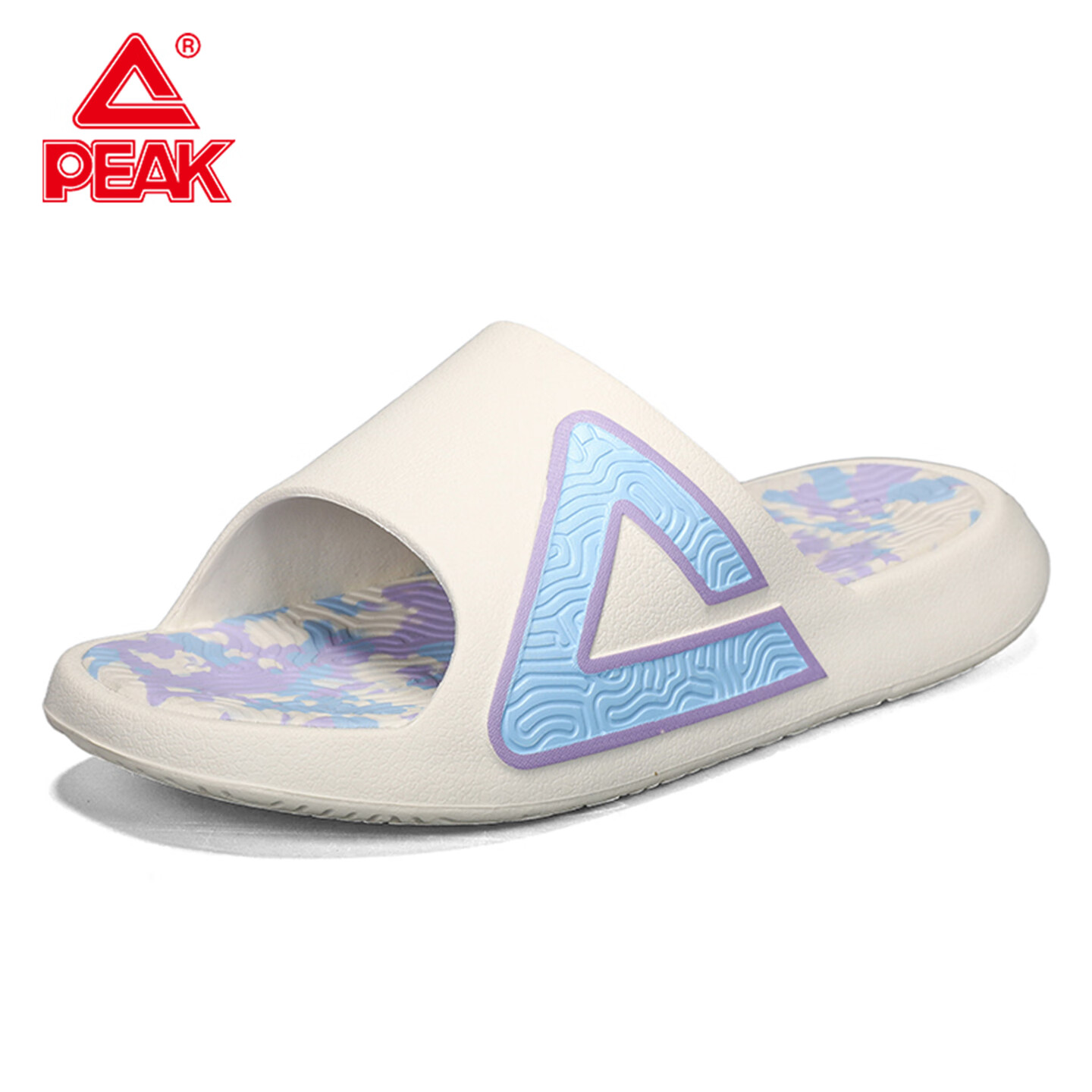 匹克态极拖鞋男鞋夏季外穿运动拖鞋篮球防滑凉拖女款户外沙滩鞋涉水鞋 帆布白色/蓝（女款） 40