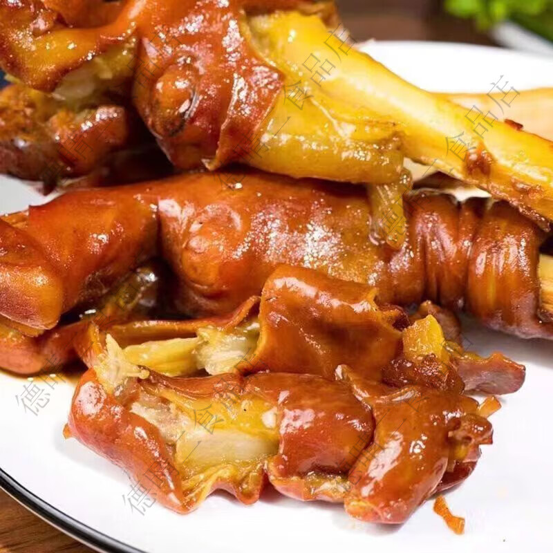 下酒菜真空正宗整只熟食河南秘制卤羊蹄羊脚开袋即食麻辣羊蹄 卤味羊蹄350g*13只装