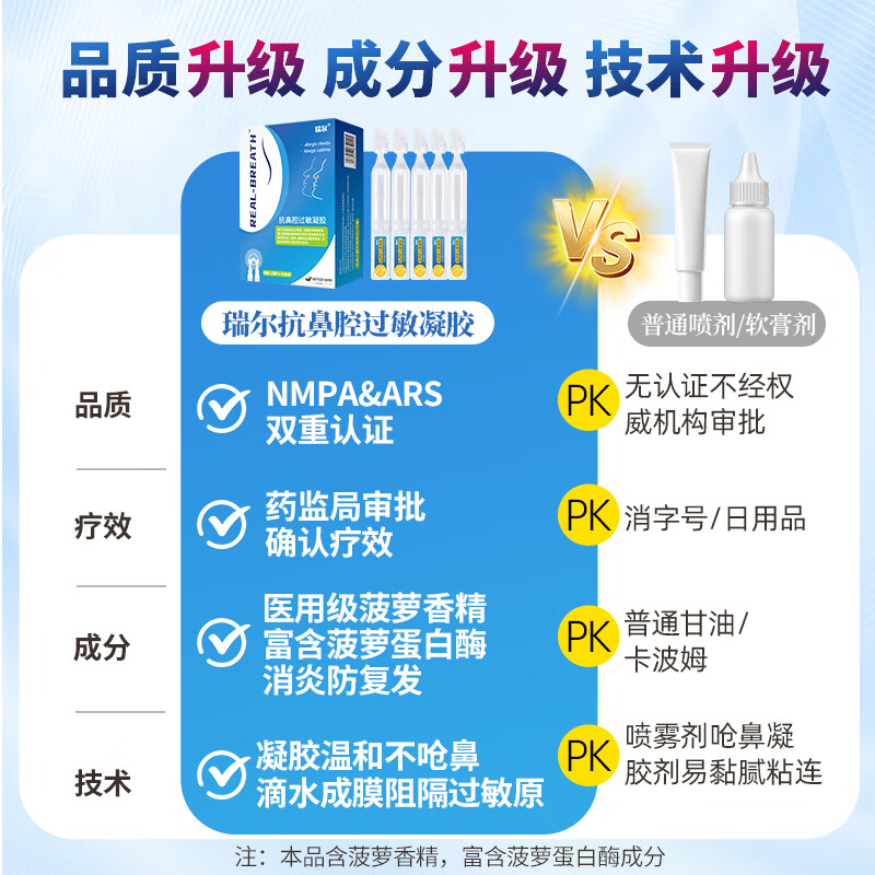 瑞尔抗鼻腔过敏凝胶洗鼻液凝胶鼻炎药打喷嚏鼻通海鲸药业正品官方 3盒装
