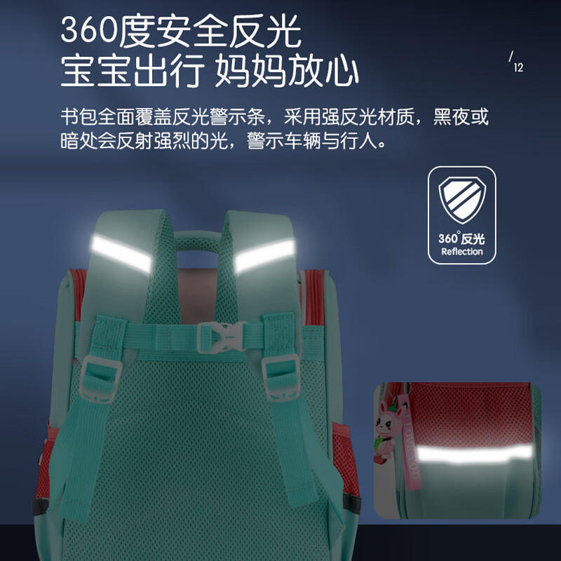 芝麻宝贝新款双肩背包幼儿园书包男女童学前班卡通小学生1-3年级儿童轻便 小号恐龙蓝色