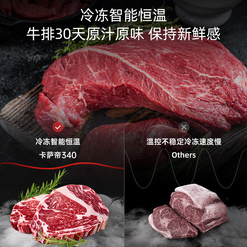 卡萨帝（Casarte）340 双拼冰箱 680升超薄内嵌式 变频风冷无霜 对开大容量冻藏柜 平嵌零嵌式冰箱 博卡灰对开冰箱 680升