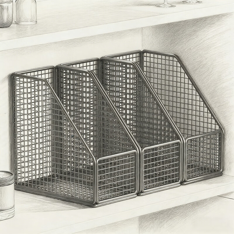 尔思家厨房保鲜膜置物架橱柜内下水槽空间利用神器简约柜内大容量分层架 黑色