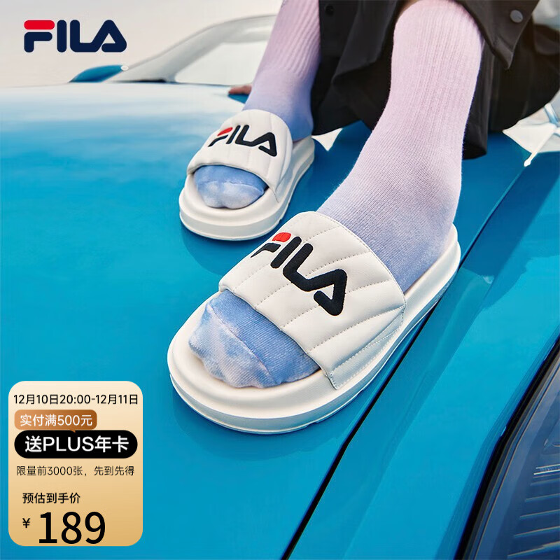 FILA 斐乐女鞋运动拖鞋夏季厚底沙滩鞋休闲鞋DRIFTER商场同款 奶白-GD 37.5