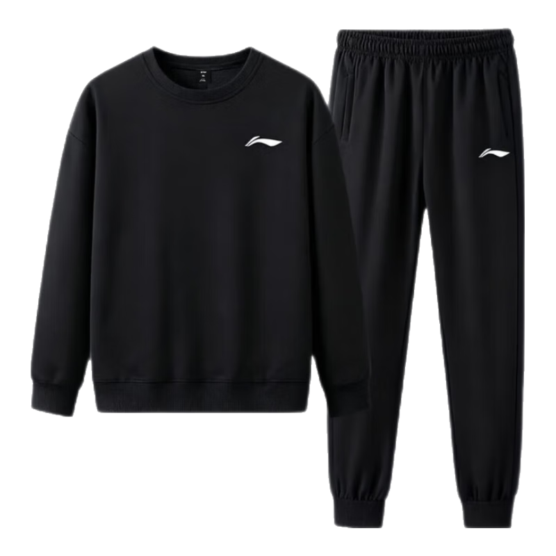 ���ڲ�����������LI-NING���˶���װ��ʿ2025�ﶬ���������������ܲ����ɼ��޼Ӻ��䳤�� ��ɫ������װ-��ͷ����+�������� 2XL������150-170� 208Ԫ