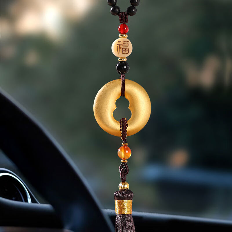 葫芦平安扣汽车挂件车载后视镜装饰品挂饰吊饰挂件男新款2025 福禄平安汽车挂件赠：礼盒