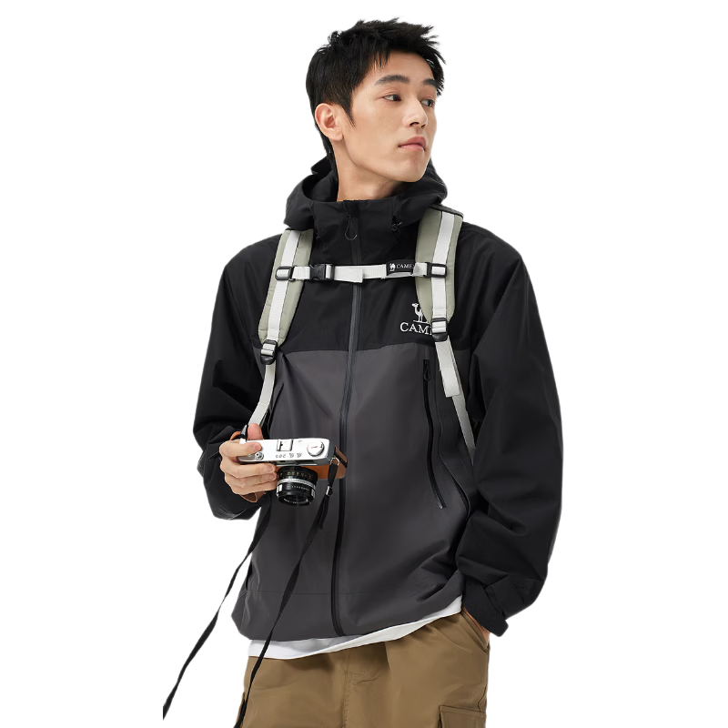 骆驼[三防]户外单层冲锋衣男女防水夹克外套新款单冲登山服装
