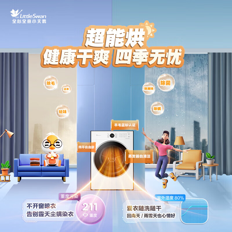 С��죨LittleSwan���ȱú�ɻ� ���ø��»�AI����ת��ζ�������� ��ɻ�����  ���Լ۱�+�����ȱ����+���ɹ���ë�� ��ƽ����Ƕ|���װٴ�|628PLUSW|10KG 3551.28Ԫ