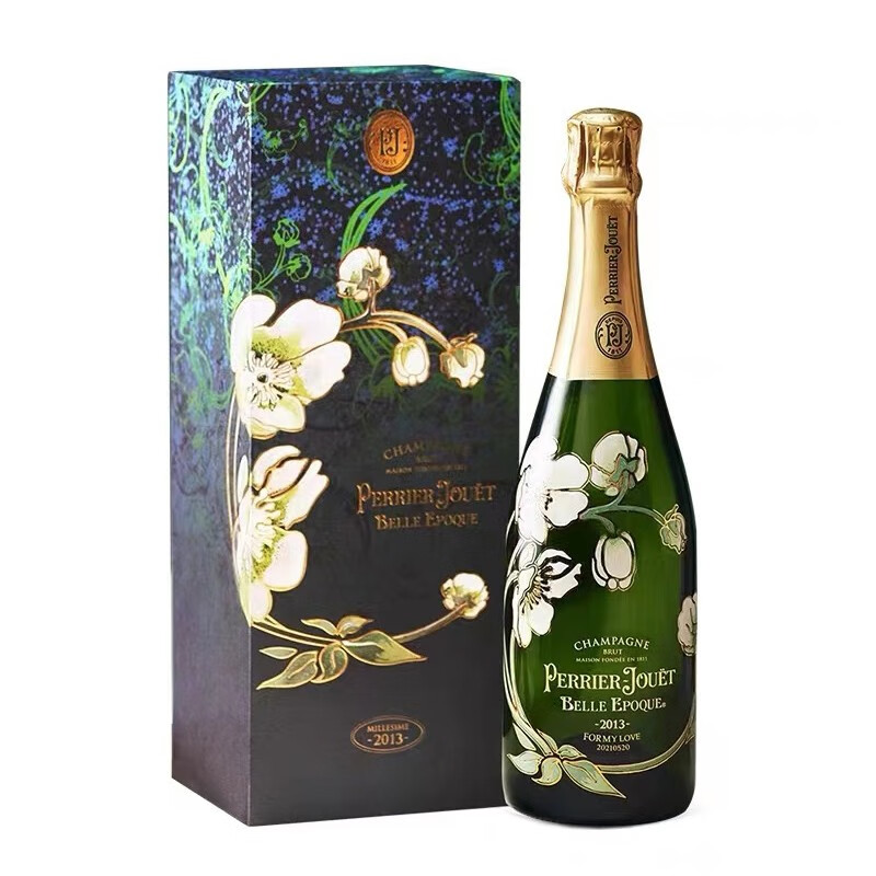 【昔澜】法国原瓶进口 Perrier Jouet/巴黎之花 香槟酒 （带二维码） 2013美丽时光礼盒装