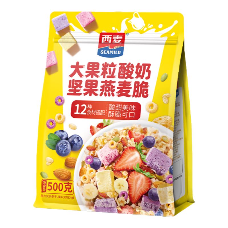 西麦大果粒酸奶坚果燕麦脆 大果粒燕麦脆500g