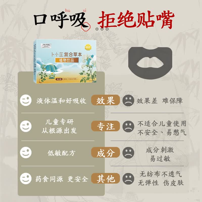 健蓓高儿童腺样体肥大中药调面容扁桃体肿大腺体矫正神器官方旗舰 1盒-尝鲜装 10支*1盒