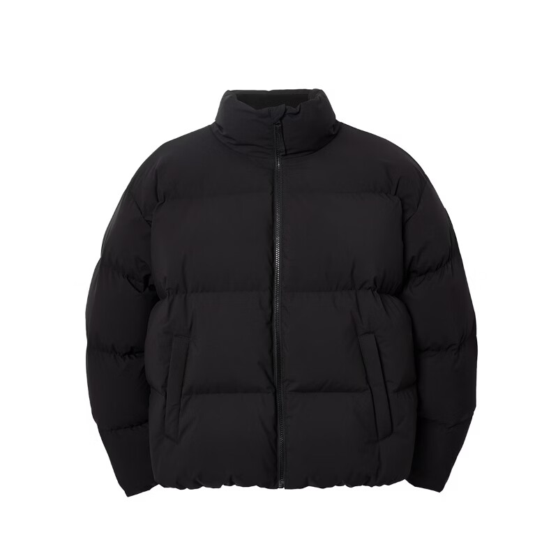 杰克·琼斯(JACK&JONES)【防水】男生春季百搭羽绒服宽松立领时尚保暖舒适上衣226112045 E43纯黑色 2XL (190)