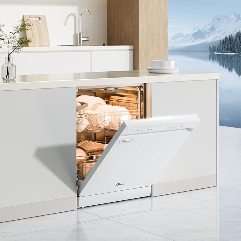 美的（Midea）14套嵌入式洗碗机全面升级105℃热风烘干+升降碗篮 一级水效 三星级消毒分层洗 RX600Max 升