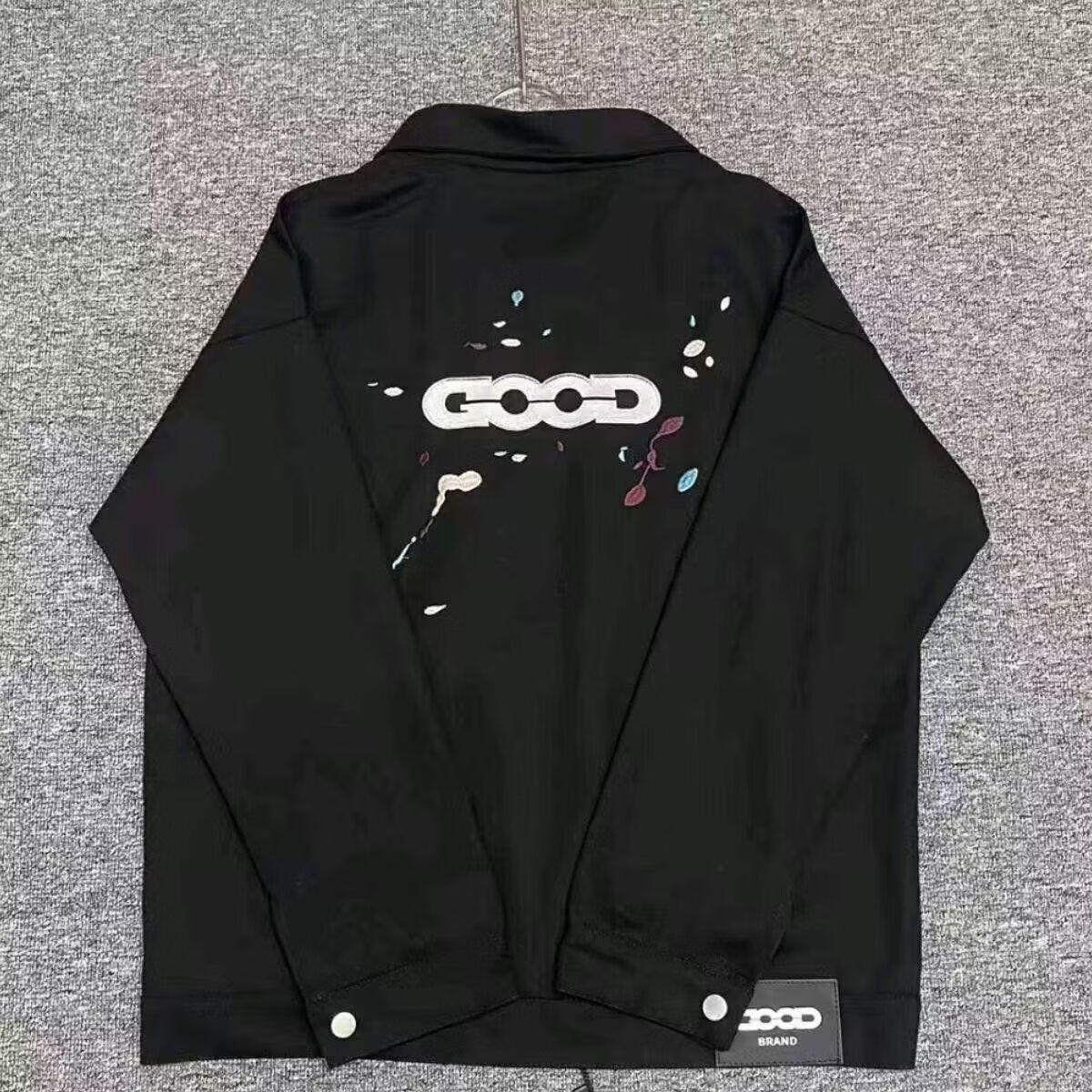 东馨鸟美式小众设计感秋季新款牛仔外套朋克嘻哈街头痞帅时尚重工夹克男 黑色 3XL