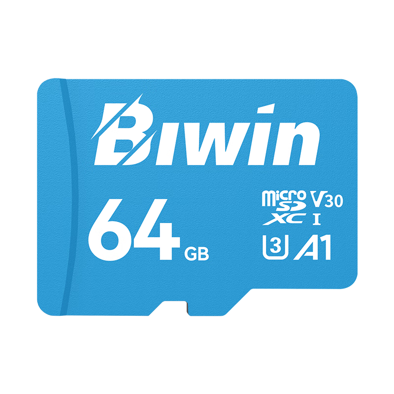 ��ά��BIWIN��64GB TF(MicroSD)�ڴ濨 C10 U3 V30 A1 MS100�洢�� ����100MB/s �����г���¼��/��� 61.9Ԫ