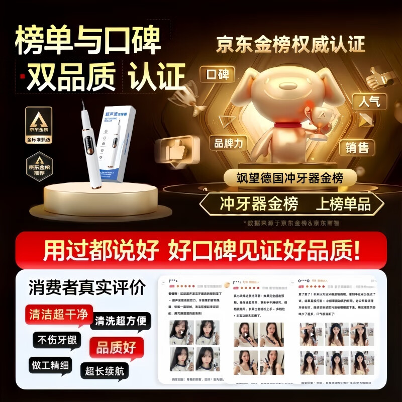飒望【百万热销丨牙医推荐】德国超声波洗牙器冲牙结石去除神器家用电动洁牙仪牙齿清洁污垢除牙垢 霜羽银【顶配版】9900W超声波+加升紫光消毒保护 轻松上手-洁牙碎石不伤牙【赠全套洁牙礼品】