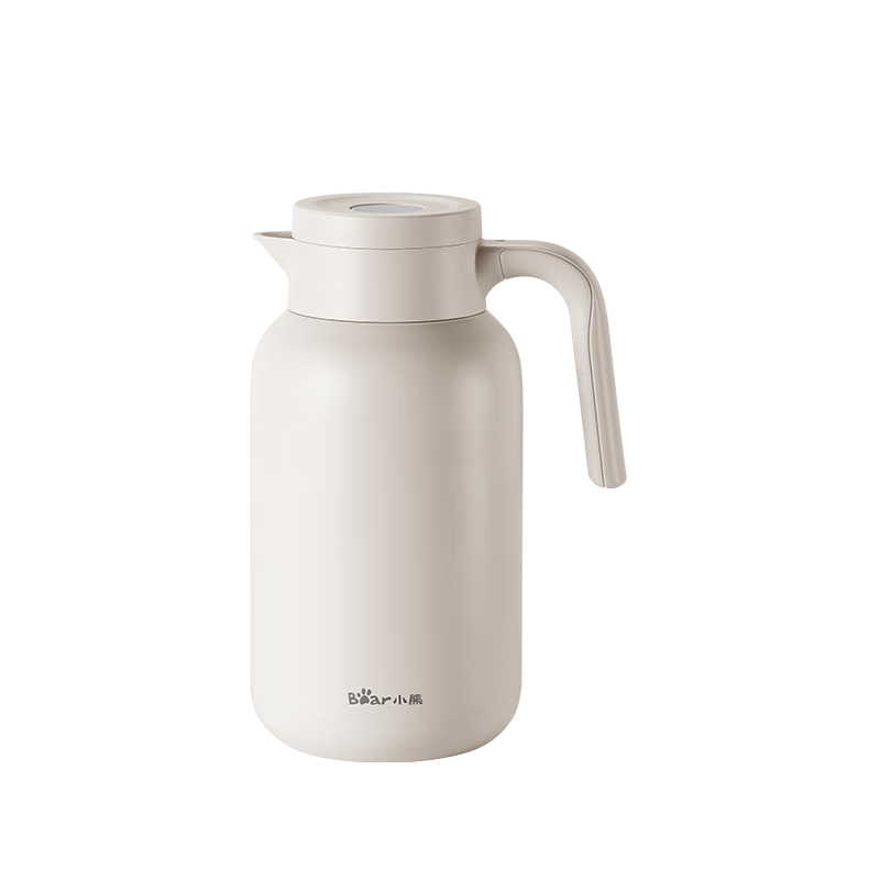 小熊（Bear）保温壶无缝内胆316L不锈钢家用保温暖水壶大容量热开水瓶2L米黄色