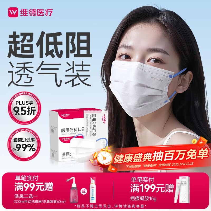 ά£WELLDAY˵ҽƿֶװ͸׷ů50ֻ*2 42.6Ԫ