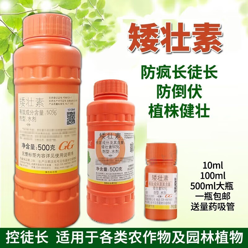 国光50%矮壮素防止疯长防止徒长蔬菜果树小麦植物生长调节剂 500g