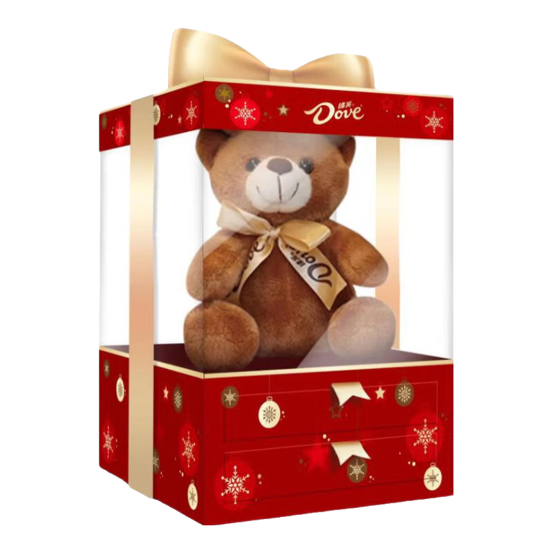 德芙巧克力小熊礼盒212g 休闲儿童零食 糖果 圣诞礼物 生日送礼