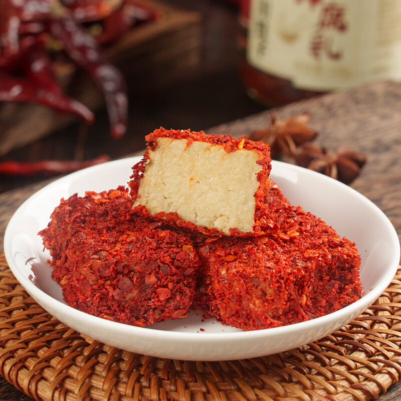 川娃子无油浸泡霉豆腐即食下饭菜拌面酱火锅干拌腐乳200g