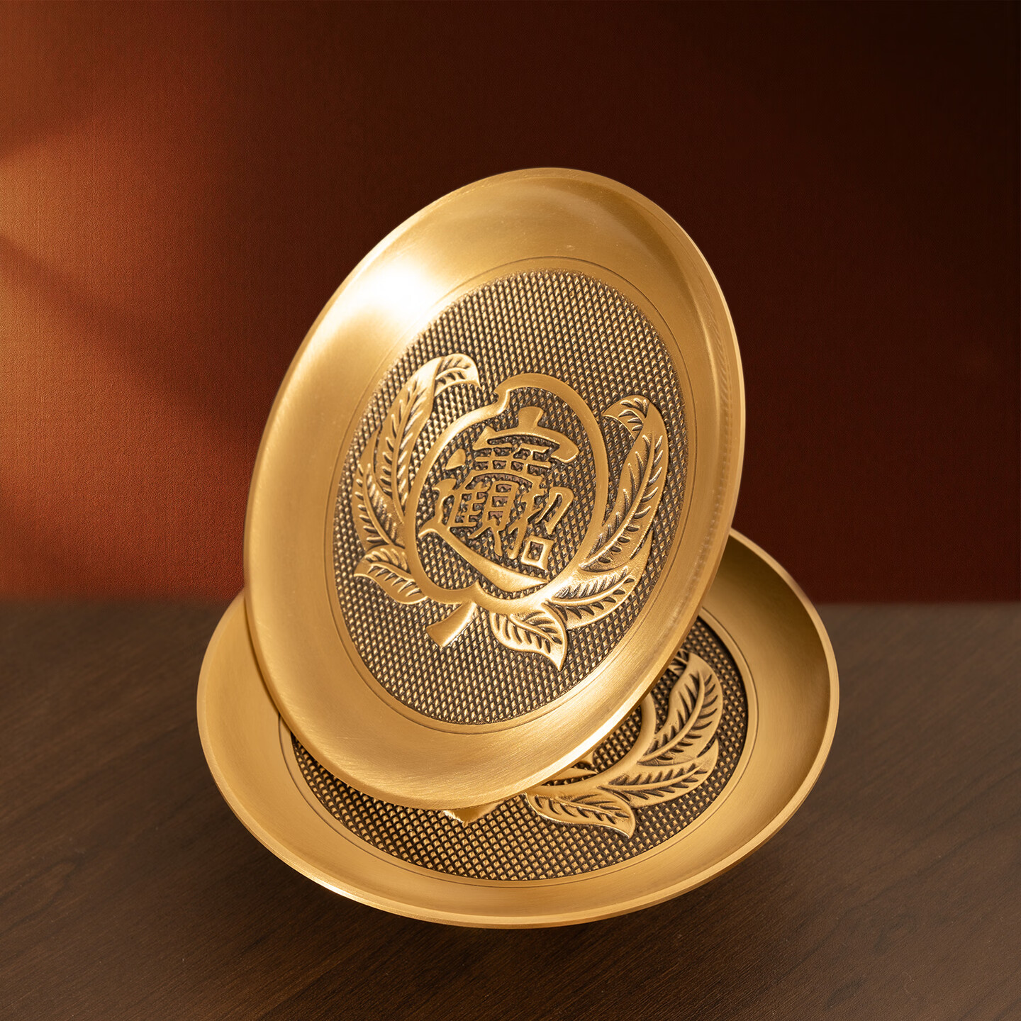 嵘莲香阁全铜供果盘家用纯室内佛前黄铜贡盘观音财神水果盘铜盘 莲花果盘【9寸】1个