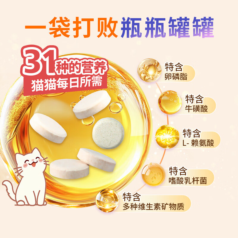 乖宠一生猫猫每日全营养 宠物术后产后换季老年 CHUMBOND宠物营养系列 3盒 活力满格