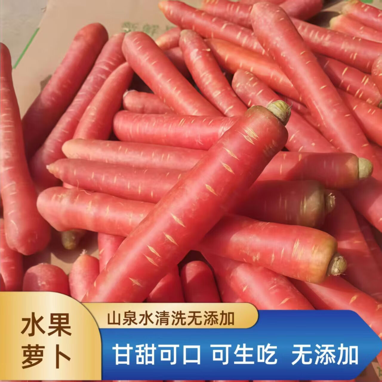 秦品堂陕西沙地水果红萝卜 新鲜蔬菜现挖脆甜胡萝卜红皮 5斤精品装