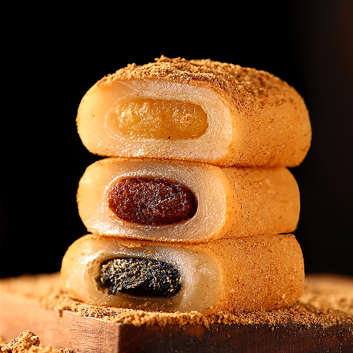 稻香村驴打滚黑芝麻味花生味豆沙馅味特产糕点礼包零食休闲 食品