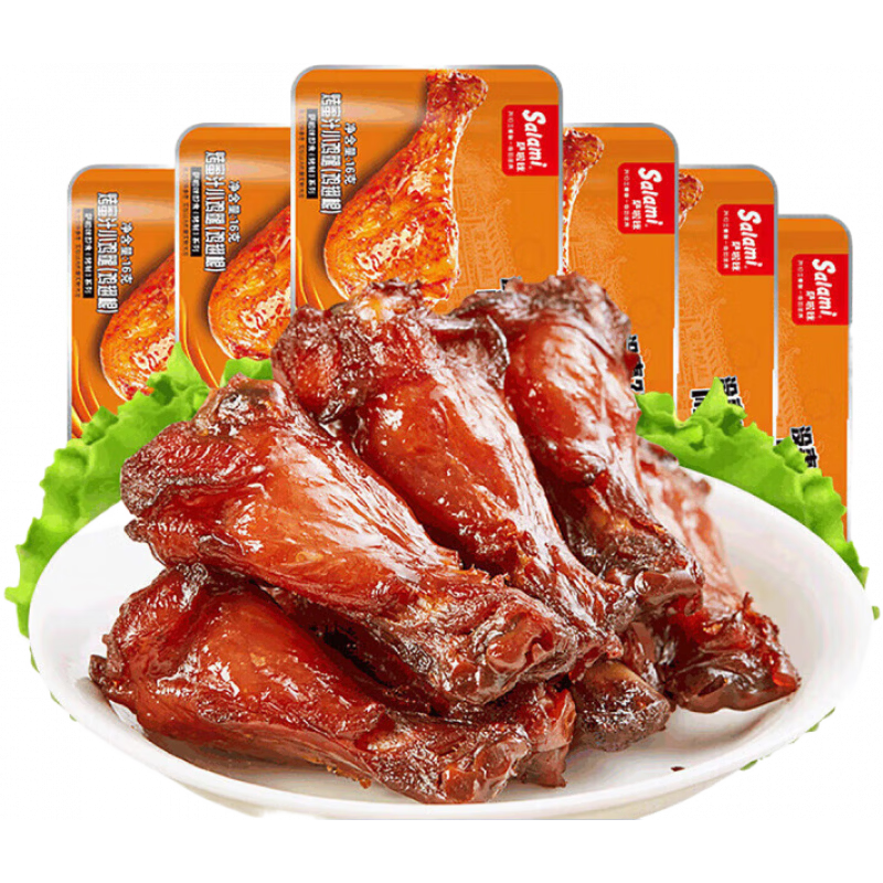 薩啦咪（Salami）Salami蜜汁烤雞腿16g即食雞肉類零食小吃雞腿 蜜汁小雞腿16g*6只96g