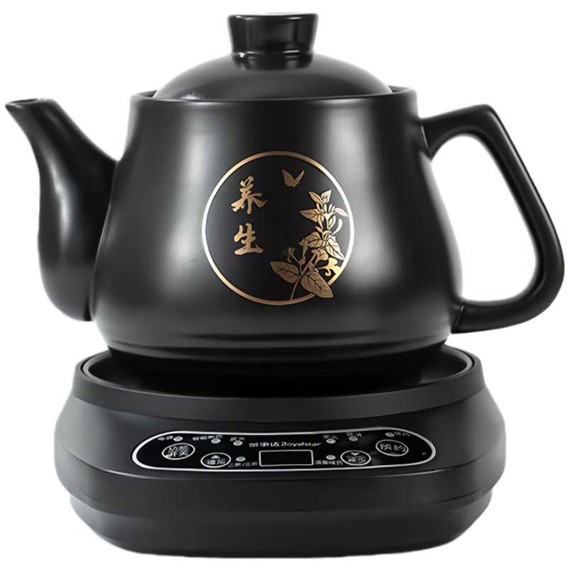 荣事达（Royalstar）【京仓次日达】中药锅煎药壶全自动智能分体式养生壶家用中药煲炖药锅中医熬药锅陶瓷电砂锅熬药罐 3L 【黄金容量】底座+暖药杯+全自动智能煎药