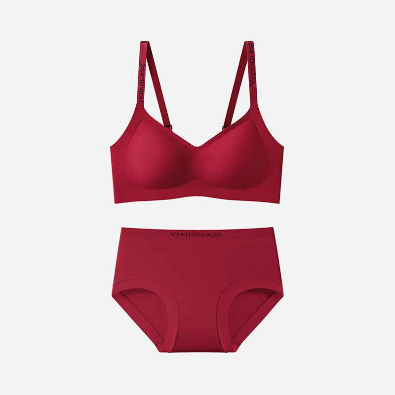 草本初色内衣女本命年红套装反重力提拉小胸聚拢无钢圈收副乳文胸 一套鸿运当头 红红火火 M 【建议80-95斤】