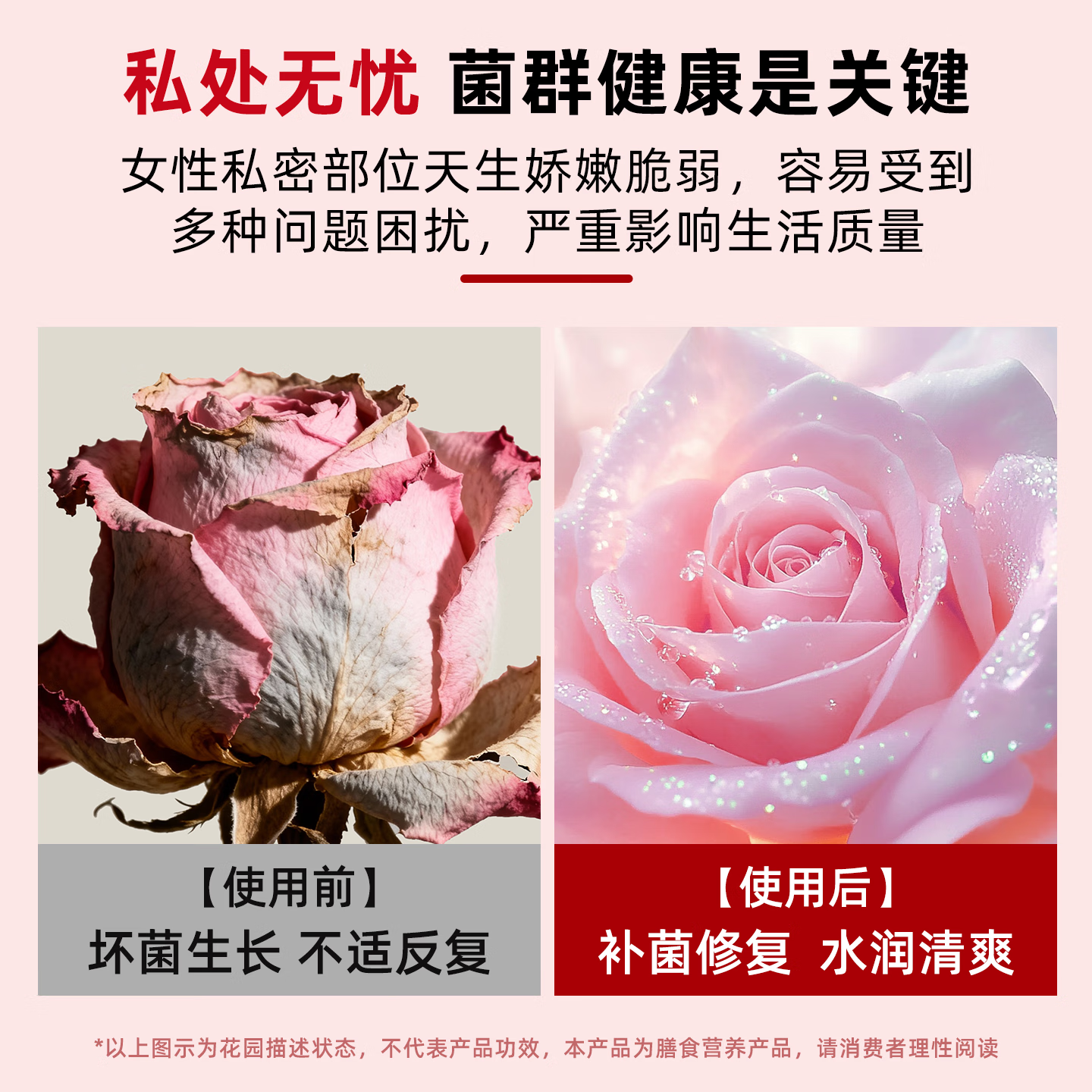 BioHarmony 行萬里女性私密益红石榴7益生菌乳酸菌改善酸碱度私处妇科护理美国 BioHarmony 私密益复合片 60粒*1瓶