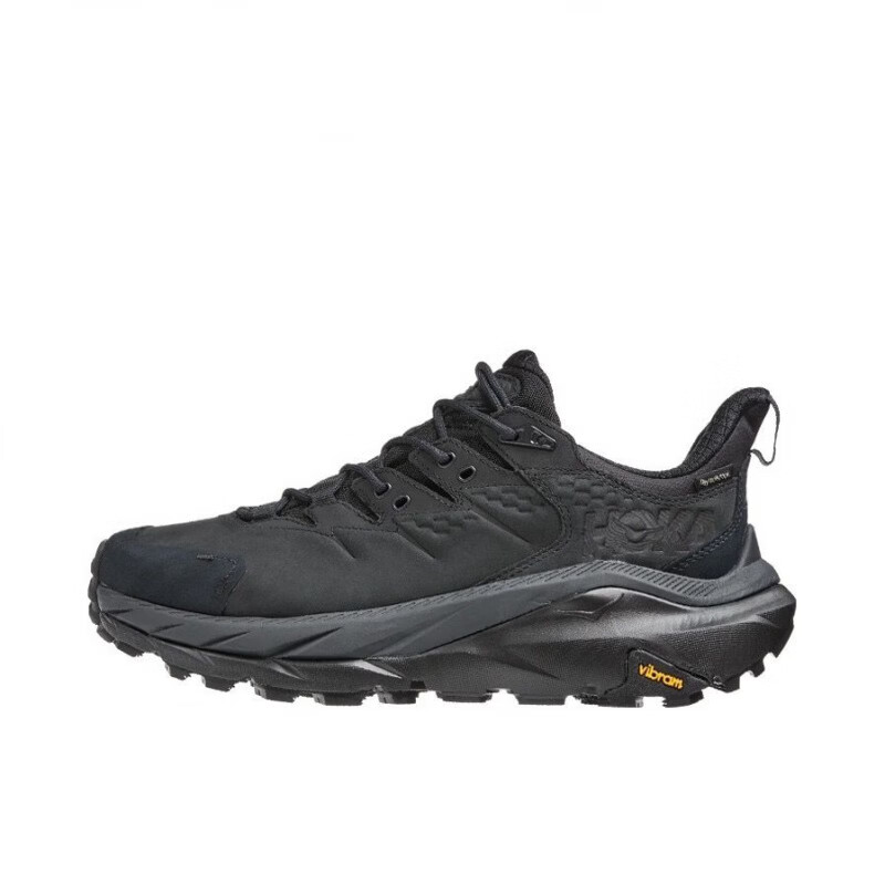 HOKA男女款卡哈 2低帮防水版登山徒步鞋KAHA 2 LOW GTX户外功能鞋越野 黑色-黑色 36