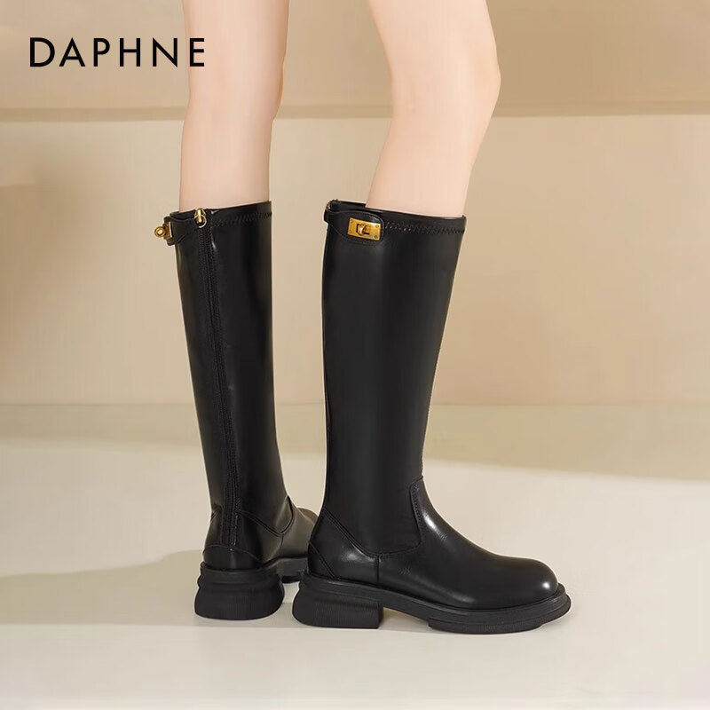 ��ܽ�ݹٷ���ͲѥŮ2025�ﶬ�¿���ʿѥ�����ݸ�ͲѥӢ�׷�����ʱװЬZJ ��ҹ�� ����4.5cm 37