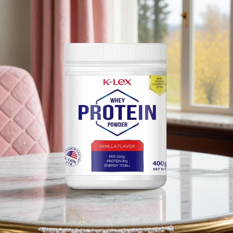 康力士美国原装进口乳清蛋白粉动物蛋白质中老年成人术后营养粉礼品 400g*2罐 含81%蛋白质