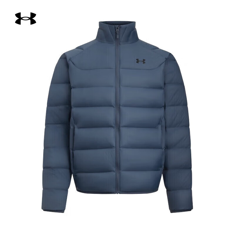 UNDER ARMOUR秋冬Core男子轻质运动休闲短款鸭绒羽绒服6010876 灰色044   L   