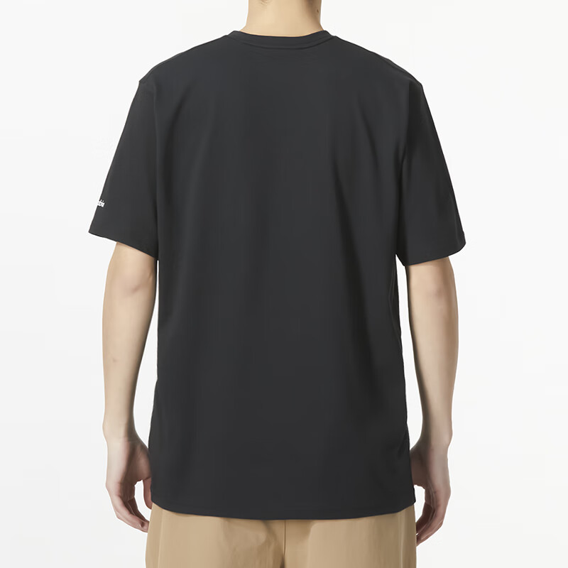 哥伦比亚（Columbia）字母印花圆领透气户外运动宽松休闲短袖T恤男款黑色 黑色 S