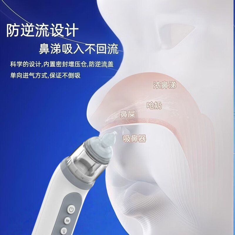 BEBELTHY电动吸鼻器 新生婴幼儿童宝宝 小月龄专用通鼻腔鼻涕屎清洗洁神器 3档电动吸鼻器 (一年只换不修 )1支15ml盐水