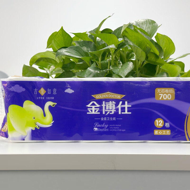 金博仕卷纸卫生纸厕所卷筒纸家庭装手纸 4层 58.334g*12卷 【1.4斤加厚日常装】